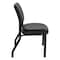 Office Star Products Big and Tall Armless Guest Chair in Faux Black Leather with Sturdy Black Metal Frame 55054B-U6 - alternate 3