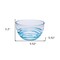 Homeroots Clear and Blue Four Piece Swirl Acrylic Service For Four Bowl Set 520890 - alternate 4