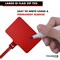 Kable Kontrol Write On Zip Tie Tags, 1-7/8in x 1-1/8in Flag Top, 6in L, 80 Lbs Strength, 100Pcs, Red, 100PK CTWO-6-100-RD - alternate 2