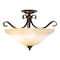 Vaxcel Monrovia 17-in W Bronze Bowl Semi Flush Mount Ceiling Light Cognac Glass CF35417RBZ/B - alternate 1
