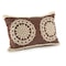 Homeroots 16" X 24" Brown and Ivory Medallion Cotton Lumbar Throw Pillow With Texture 549453 - alternate 4