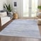 Homeroots 3' X 5' Sky Blue Striped Washable Indoor Outdoor Area Rug 608124 - alternate 2