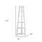 Homeroots 71" White Wood Five Tier Corner Bookcase 332852 - alternate 2