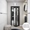 Sartodoors Sliding Closet Bi-fold Doors, Lucia 1299 Matte Black with Mirror, Sturdy Tracks Moldings Trims Har LUCIA1299BF-BLK-60 x 80 (2* 30x80) - alternate 4