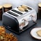 Megachef 4 Slice Wide Slot Toaster with Variable Browning in Black and Rose Gold MG-TS-3500B - alternate 2
