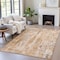 Homeroots 5' X 8' Orange And Gray Abstract Washable Indoor Outdoor Area Rug 632132 - alternate 3