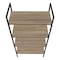 Homeroots 48" Taupe Metal Four Tier Etagere Bookcase 489798 - alternate 1