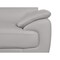 Homeroots 86" Light Gray Top Grain Leather Sofa 721566 - alternate 3