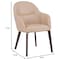 Leisuremod Elias Dining Chair Upholstered in Leather Velvet and Powder Coated Iron Legs EDC21LTP - alternate 3