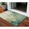 Homeroots 3' X 5' Green And Ivory Abstract Washable Indoor Outdoor Area Rug 604791 - alternate 1