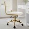 Martha Stewart Lulu Upholstered Office Chair in Off White/Polished Brass CH-240229-1-CR-GLD-MS - alternate 3
