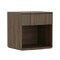 Manhattan Comfort Clive 22in Nightstand in Walnut (1-Drawer) NS1561-3 - alternate 4