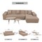 Deko Living 3 Piece Brown Compressed Foam Sectional Sofa Lounger and Table Set CIF50118 - alternate 3