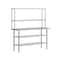 Flash Furniture Reese Work Table, 18 Gauge Stainless Steel Top Shelf and Double Overshelves, 2 Undershelves NH-WT-GU-2460-OSH-GG - alternate 1