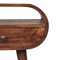 Homeroots 21" Brown Solid Wood Round One Drawer Nightstand 651796 - alternate 3