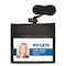Sicurix ID Neck Pouch Badge Holder, Horizontal, Adjustable Cord, 4in x 2-1/4in Insert, Black, 6PK 55110 - alternate 3