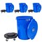Magnum Tool Blue 32 Gallon Trash Can Set, Trash Can, Quiet Dolly, and Reinforced Lid, 4 Set CMTC-CLD0-32B04 - alternate 1