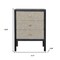 Homeroots 24" Brown Solid Wood Three Drawer Nightstand 651858 - alternate 6