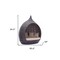 Homeroots Teardrop Shaped Brown and Beige Daybed 392017 - alternate 2