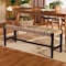Bali & Pari Prita Paper Loom Bench with Mahogany Wood Frame, Black 264-14459-ZORO - alternate 2