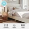 Martha Stewart Maisie Queen Upholstered Platform Bed, Wingback Headboard and Cushioned Siderails TW-3WDB0032BC-Q-OWH-MS - alternate 3