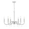 Z-Lite Toussant  Brushed Nickel 6 Light Chandelier 6103-32BN - alternate 1