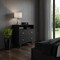 Homeroots 32" Black Manufactured Wood Two Drawer Dresser 477814 - alternate 2