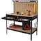 Edendirect Steel Workbench with Drawer, Pegboard, 4 AC Outlets & 2 USB Ports, Tool Storage for Workshop IR-W465P156695 - alternate 3