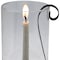 Homeroots 12" Light Gray Glass Centerpiece Taper Candle Holder With Candle 483935 - alternate 3