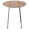 Leisuremod Round 19.7 in W, 19.3 in L, MDF/Stainless Steel, Natural Wood RSBL-19NW - alternate 4