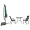 Leisuremod Willry Modern Outdoor 10 Ft Offset Cantilever Hanging Patio Umbrella with Solar Powered LED, Green WUBL-10G - alternate 3