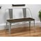 Homeroots 40in Brown and Gray Metal And Solid Wood Dining Bench 553871 - alternate 3