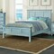 Homeroots Blue Carved Geometric Distressed Solid Wood King Bed Frame 571386 - alternate 4