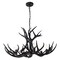 Jonathan Y Eldora 33" 6-Light Rustic Farmhouse Adjustable Resin Antler LED Chandelier, Black JYL6318C - alternate 1