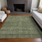 Homeroots 10' X 14' Olive Green And Ivory Geometric Washable Indoor Outdoor Area Rug 605601 - alternate 4