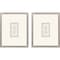 Homeroots Set Of Two Portrait Intaglio II Silver Framed Print Wall Art, 2PK 526068 - alternate 3