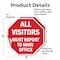 Signmission All Visitors Must Report to Main Of, 4 inch X 4 inch, Vinyl Decal, 2PK OC-D-2PACK-4-335 - alternate 3