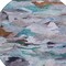 Homeroots 8' Blue Gray And Brown Round Abstract Washable Indoor Outdoor Area Rug 603121 - alternate 4