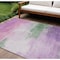 Homeroots 9' X 12' Lilac Lavender And Green Abstract Washable Indoor Outdoor Area Rug 611274 - alternate 1