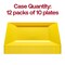 Smarty Had A Party 6.5" Yellow Square Plastic Cake Plates (120 Plates), 120PK 6806-CASE - alternate 2