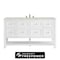 James Martin Vanities Breckenridge 60 in. Single Vanity, Bright White, w/ 3 CM Victorian Silver Silestone Top 330-V60S-BW-FVSL - alternate 1