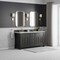James Martin Vanities Brookfield 72 in. Double Vanity, Black Onyx, w/ 3 CM White Zeus Silestone Top 547-V72-BKO-3WZ - alternate 5