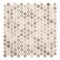 Andova Tiles Pixie Nia Beige 3/4-in. Penny Round Fabric Look Matte Glass Wall & Floor Mosaic Tile ANDPIX225 - alternate 3