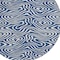 Homeroots 8' Navy Blue And Ivory Round Abstract Washable Indoor Outdoor Area Rug 598982 - alternate 4