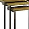 Homeroots Set of Three Brown and Black Distressed Solid Wood and Steel Frame Nested Tables, 3PK 493258 - alternate 3