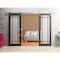 Sartodoors Sturdy Double Barn Door with Clear Glass, Lucia 2266 Matte Black and Aluminum Strips, 13FT Rail Ha LUCIA2266DB-S-BLK-36 x 96 - alternate 5