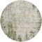 Homeroots 8' Olive Green And Ivory Round Abstract Washable Indoor Outdoor Area Rug 612336 - alternate 4