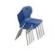 Correll Stacking Student Chair, 14in, Light Texture Seat, Chrome Legs, Blue, 4PK CSCHR14-27-4PK - alternate 4