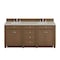 James Martin Vanities Bristol 72" Double Vanity, Saddle Brown, w/ 3 CM Siberian Silestone Top w/FreePower Wireless Charger 157-V72-SBR-FSFR - alternate 1