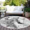 Homeroots 8' Gray And Silver Round Horse Washable Indoor Outdoor Area Rug 618681 - alternate 2